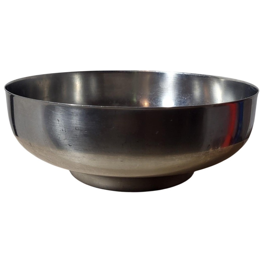 Cultura Sweden 18-8‎ Stainless Steel Bowl Mid Century Modern Footed Serving Dish